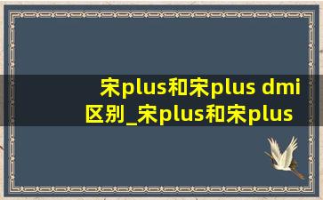 宋plus和宋plus dmi区别_宋plus和宋plus dmi买哪个好